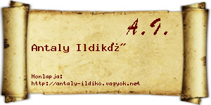 Antaly Ildikó névjegykártya